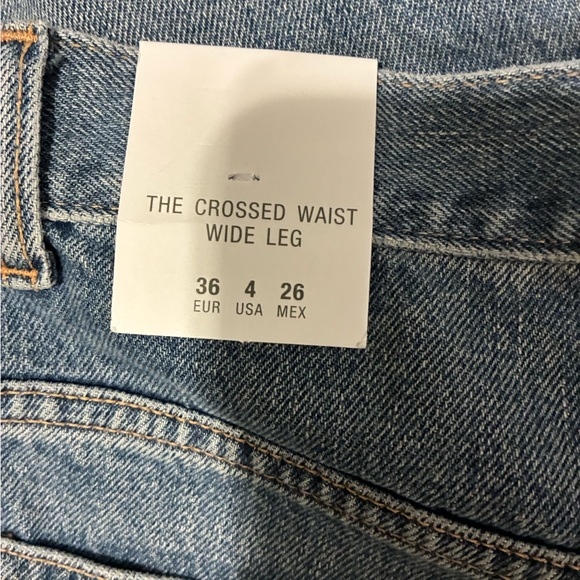 Zara Blue Flare Wide Leg Jeans - Picture 4 of 4